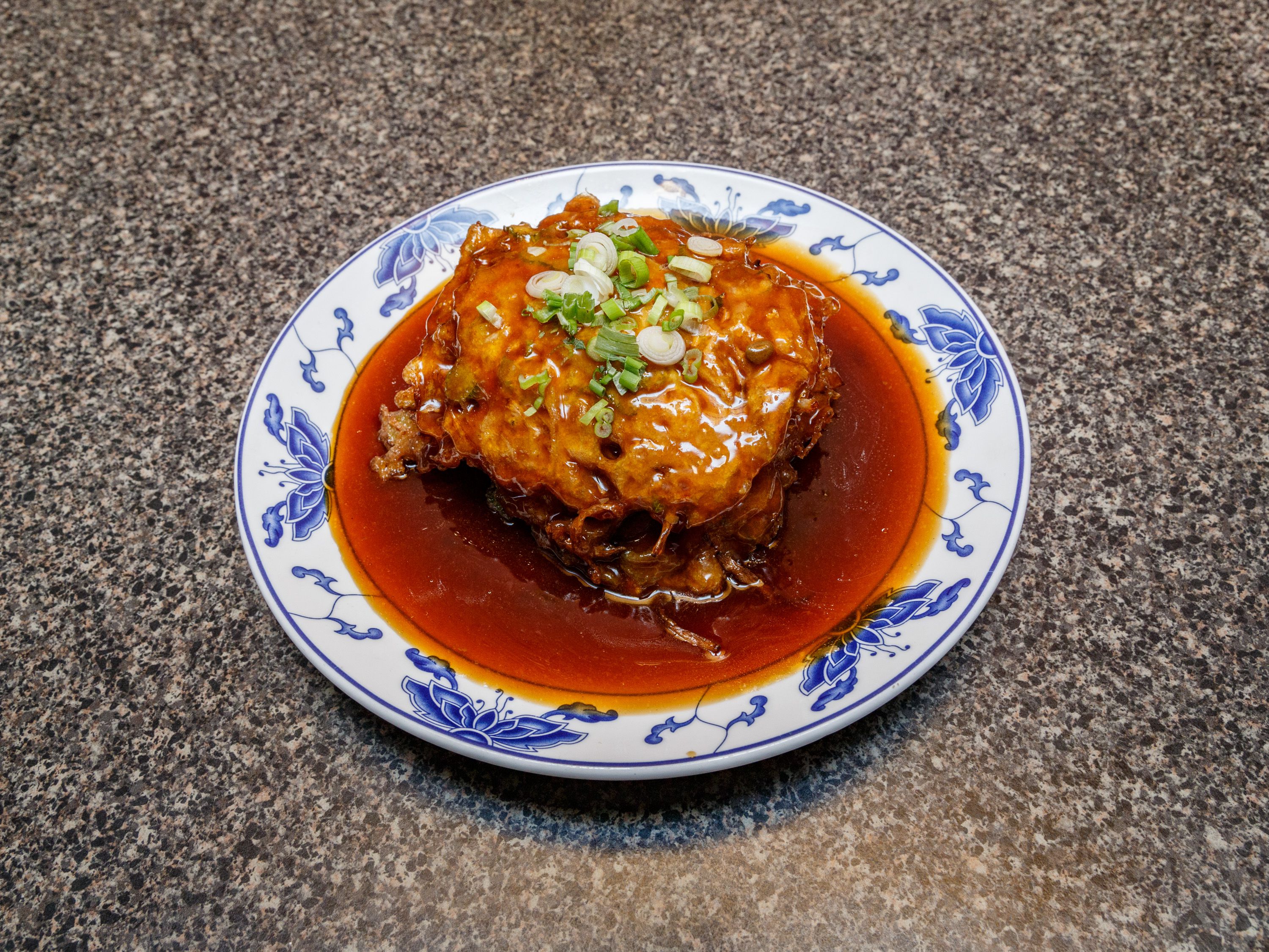 Order E. Shrimp Egg Foo Young food online from Chinatown Inn store, Pittsburgh on bringmethat.com