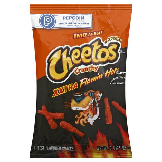 Order Cheetos Cheese Flavored Snacks Xxtra Flamin' Hot Flavored Crunchy (3.25 oz) food online from Rite Aid store, Yamhill County on bringmethat.com