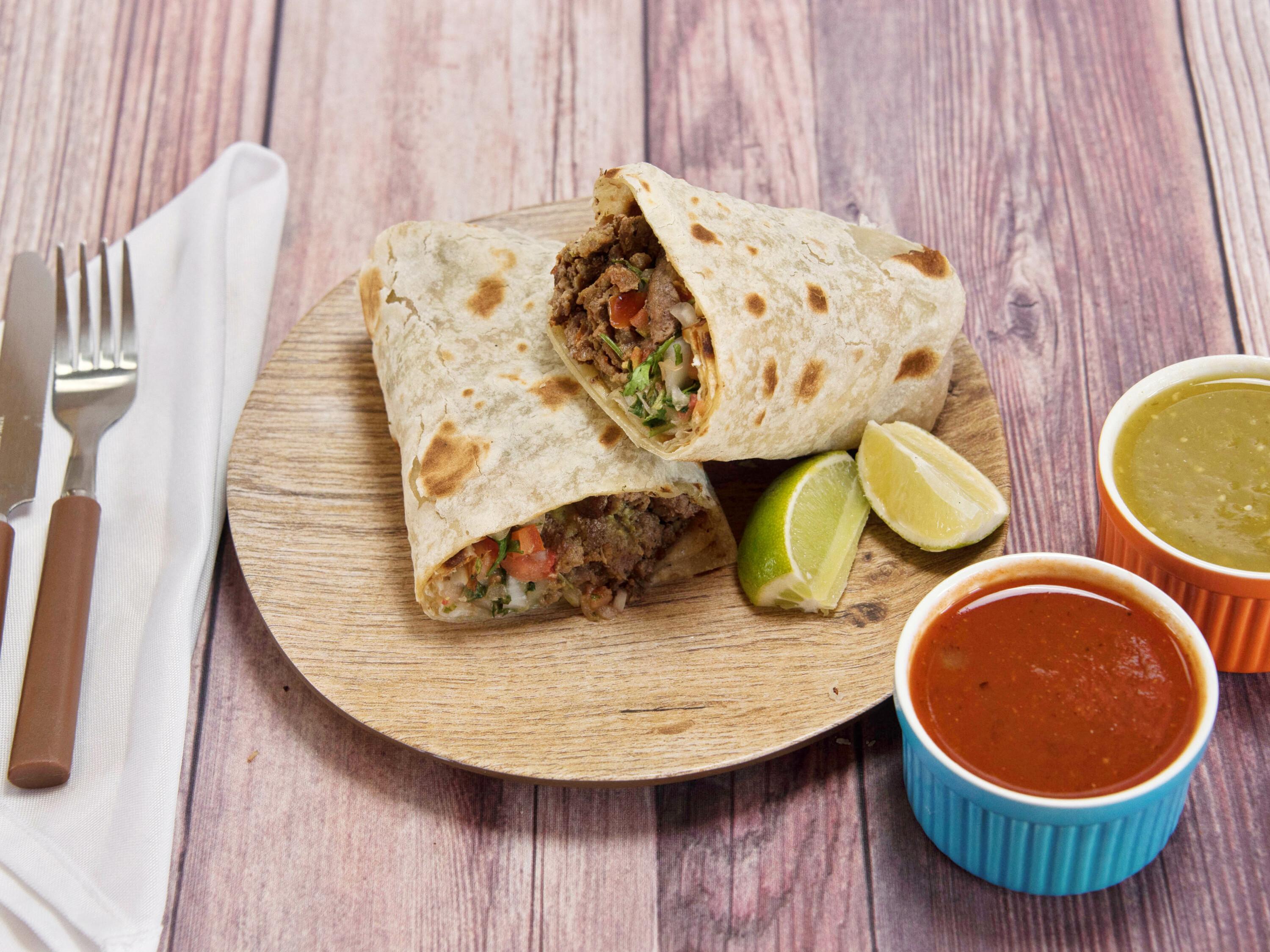Order Carne Asada Burrito food online from Nandos Taco Shop store, Lemon Grove on bringmethat.com