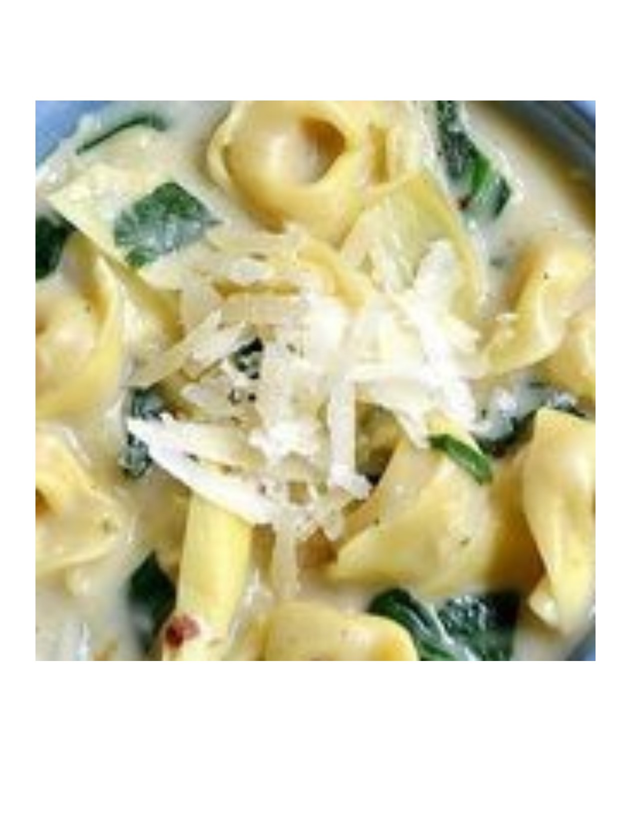Order Spinach Artichoke & Cheese Tortellini Soup food online from Miss Hickory Tea Room store, Strongsville on bringmethat.com