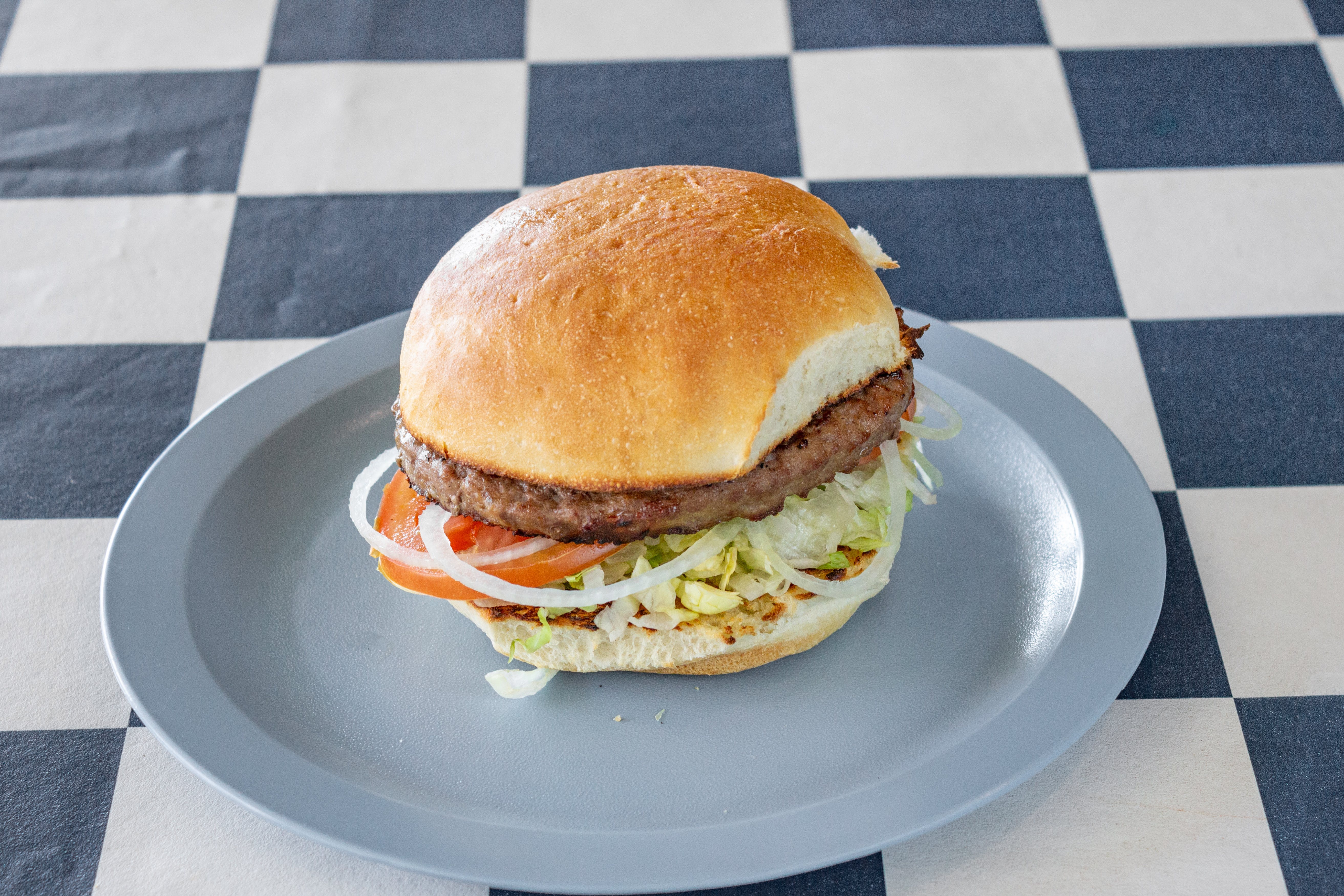 Order Angus Burger - Burger food online from Pizza Works store, Williamsville on bringmethat.com