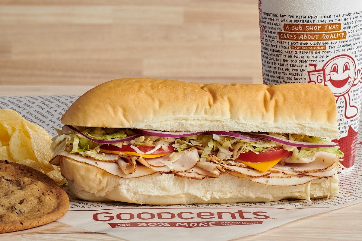 Order Roast Chicken Combo 8" Half food online from Mr. Goodcents Subs and Pasta store, St. Peters on bringmethat.com