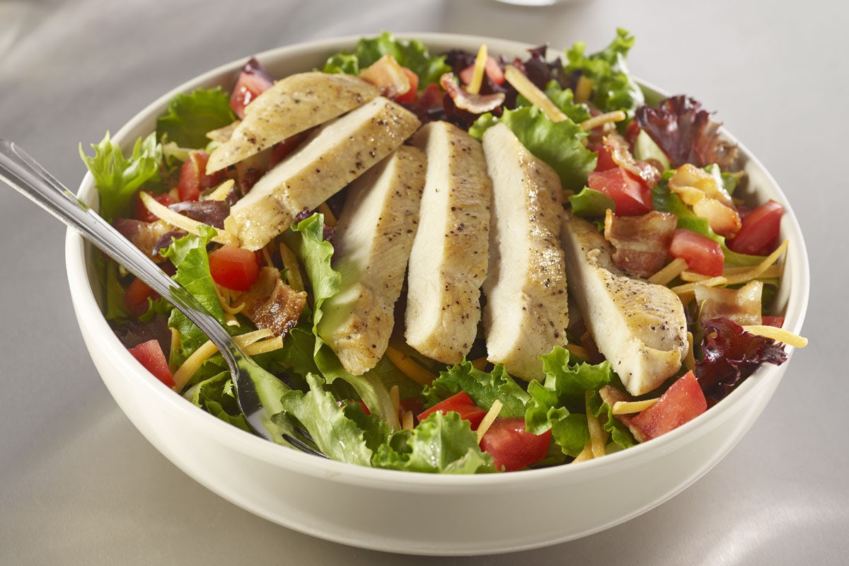 Order Grilled Chicken Club Salad food online from Johnny Rockets store, Hoboken on bringmethat.com