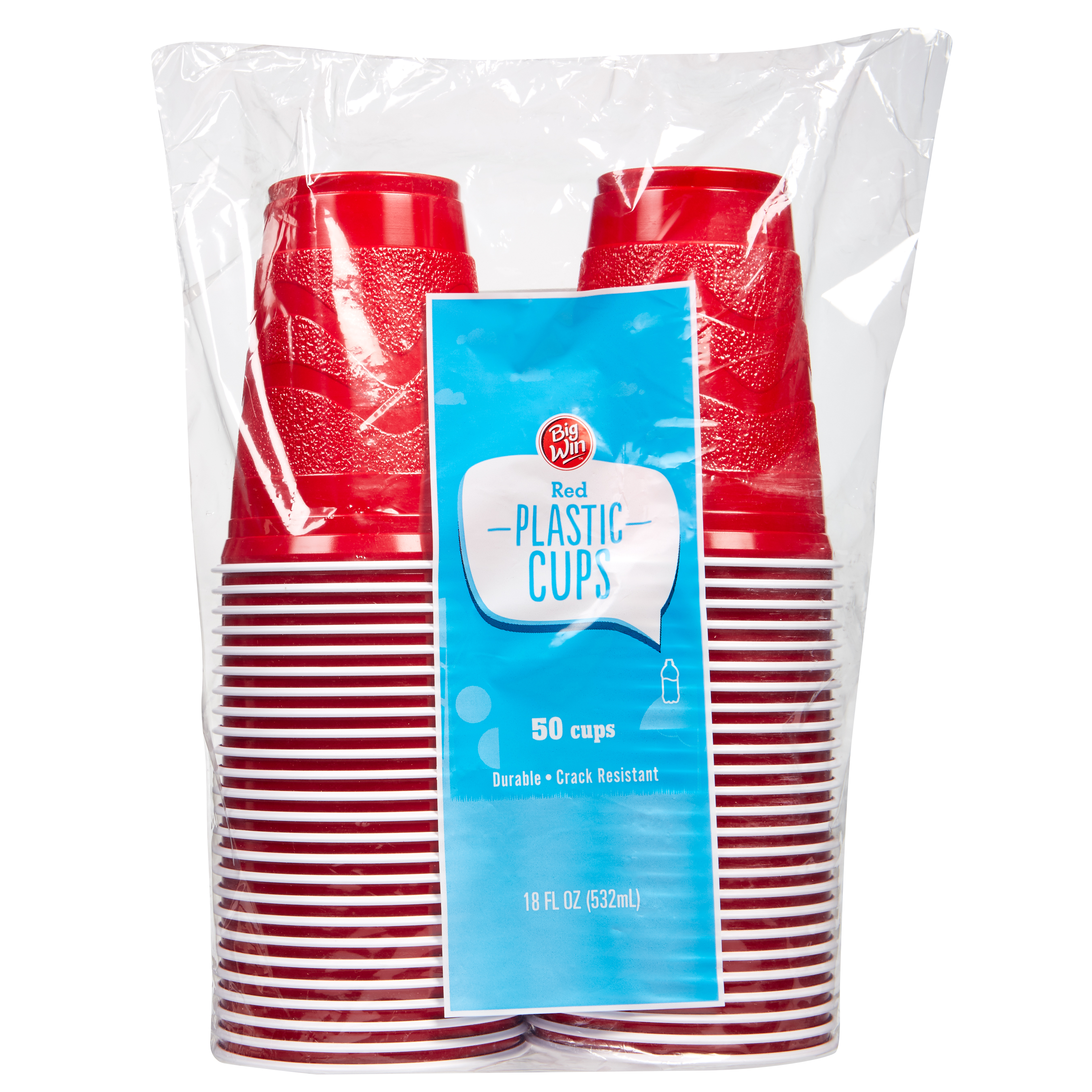Order Big Win Red Plastic Cups, 18 fl oz - 50 ct food online from Rite Aid store, Cathedral City on bringmethat.com
