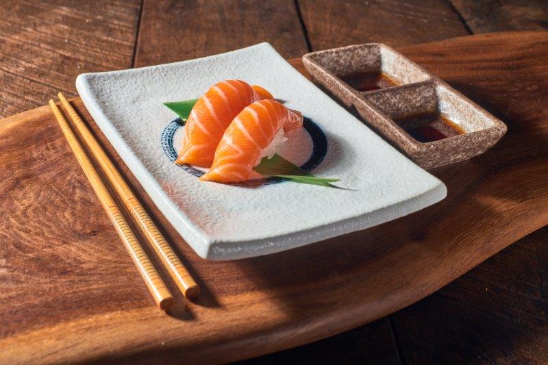 Order Sake Nigiri food online from Rocket Sushi store, San Francisco on bringmethat.com