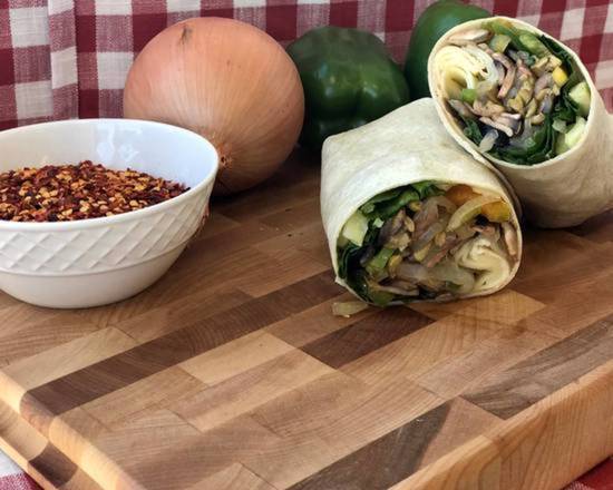 Order Georgia’s Veggie Wrap food online from Manny & olgas pizza store, Silver Spring on bringmethat.com