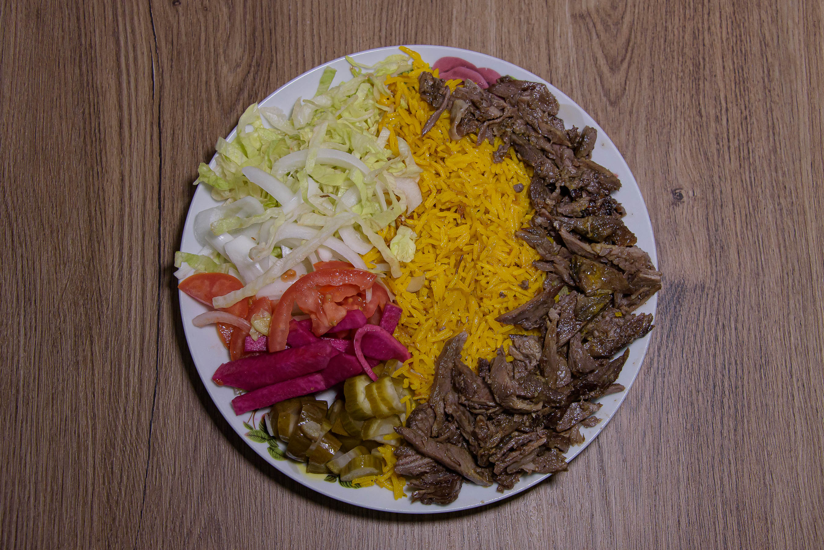 Order Beef Shawarma Plate food online from North Park Produce store, San Diego on bringmethat.com