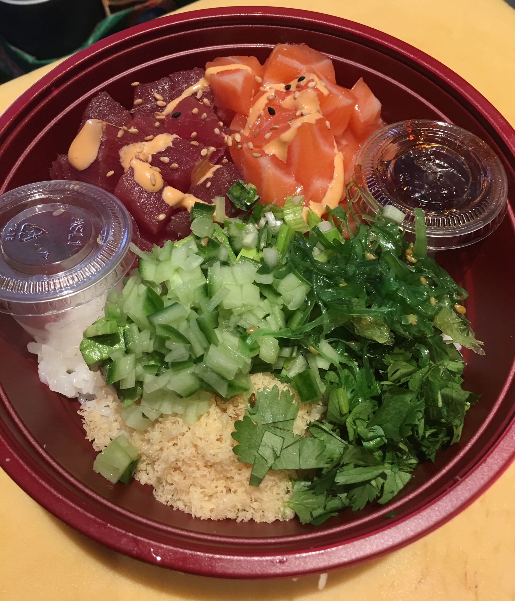 Order Mixed Poke Bowl food online from Double Dragon Chinese Restaurant store, Lombard on bringmethat.com