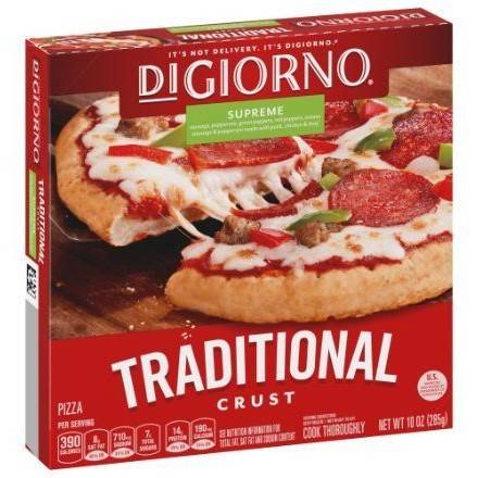 Order DiGiorno Pizza Traditional Crust Supreme (10 oz) food online from Light Speed Market store, Marietta on bringmethat.com