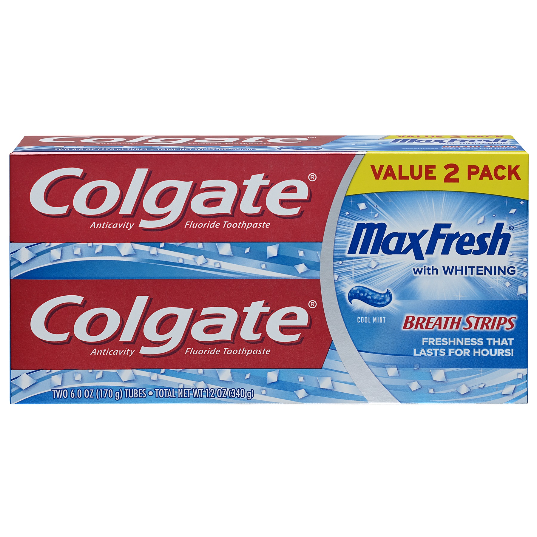 Order Colgate MaxFresh Anticavity Gel Toothpaste with Fluoride, Cool Mint, 6 oz - 2 pk food online from Rite Aid store, MILLER PLACE on bringmethat.com