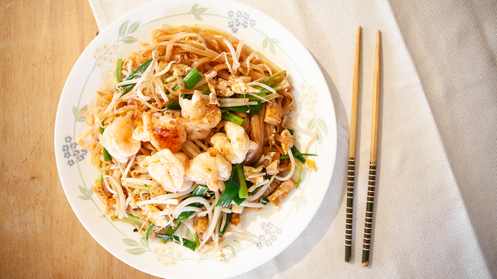 Order N8. Pad Thai with Shrimp food online from Thai2eat store, Bakersfield on bringmethat.com