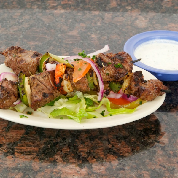 Order C3. Lamb Kabob Plate food online from Al Basha Mediteranean store, Webster on bringmethat.com