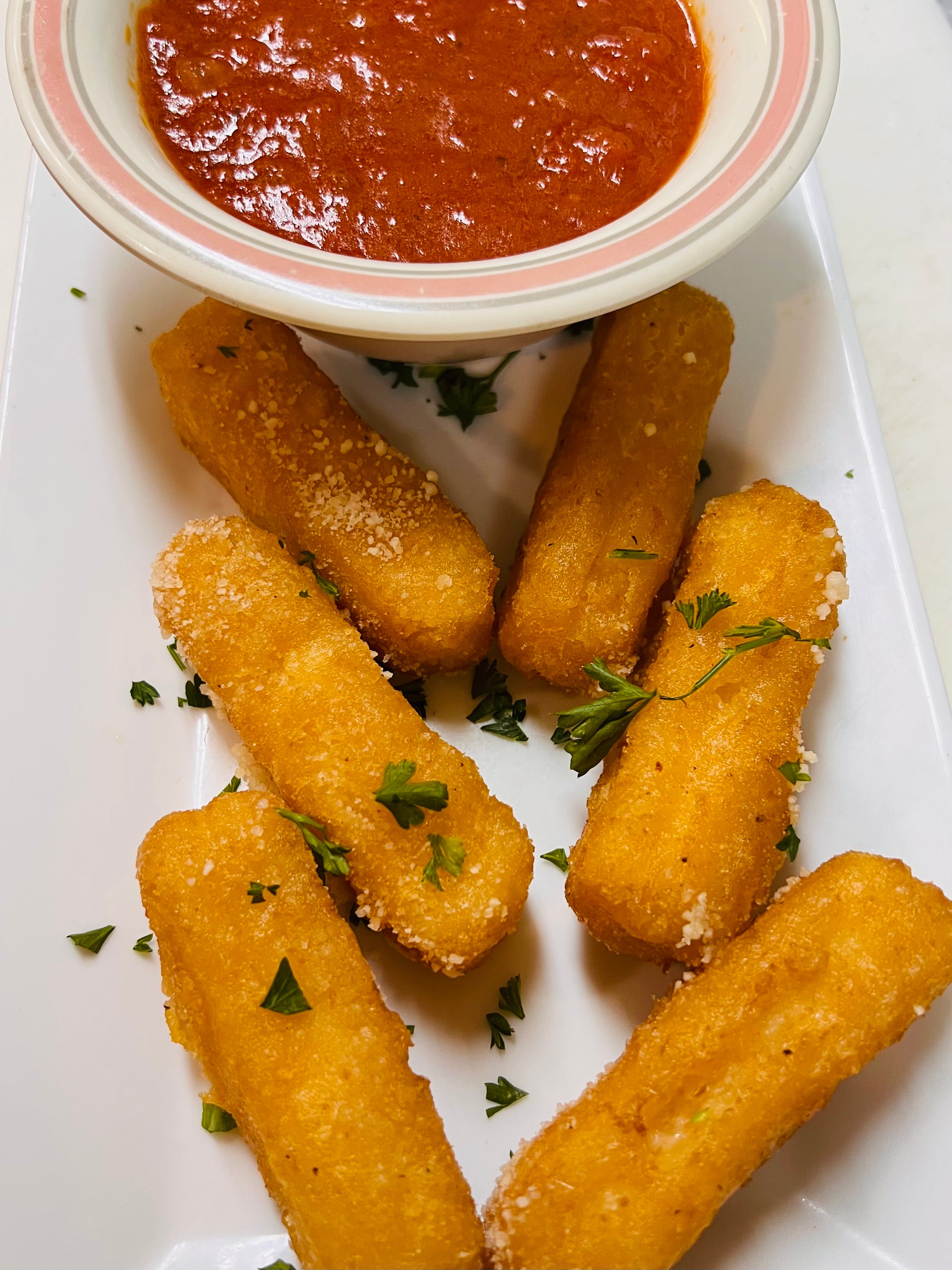 Order Fried Cheese Sticks - 6 Pieces food online from Bella Sera Italian Restaurant store, Copperas Cove on bringmethat.com