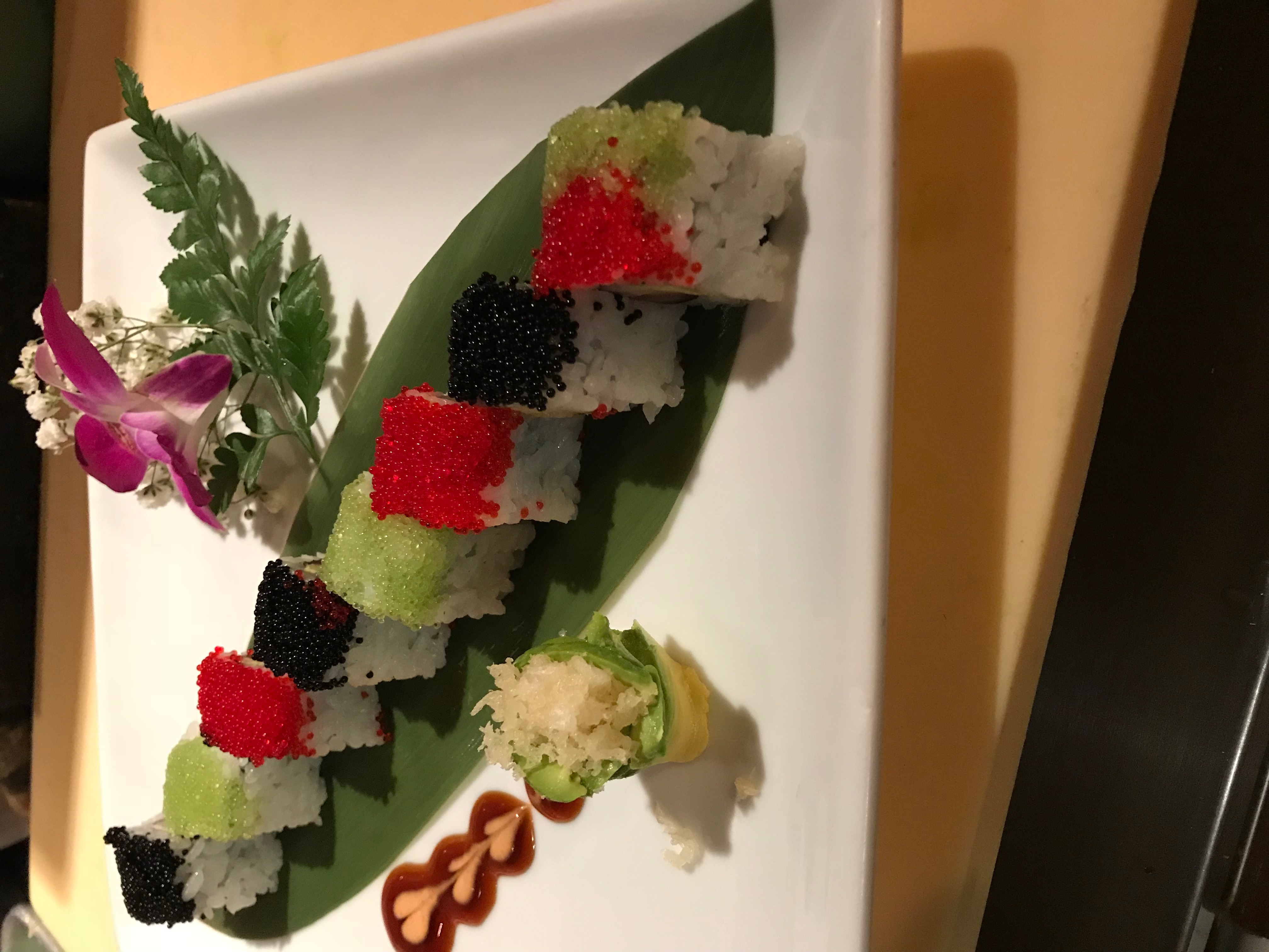 Order Tri-color Roll food online from Hiroto Japanese Restaurant store, Brooklyn on bringmethat.com