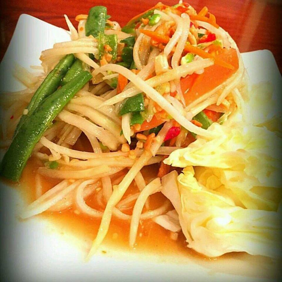 Order Papaya Salad food online from Lucki Thai Restaurant store, Las Vegas on bringmethat.com