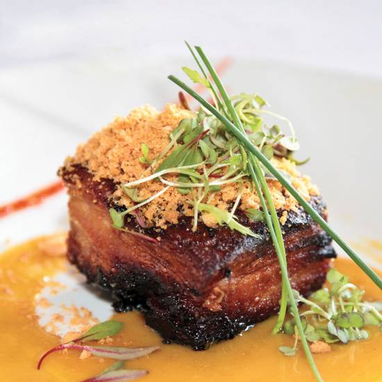 Order Crispy Pork Belly food online from Cracked By Chef Adrianne store, South Miami on bringmethat.com