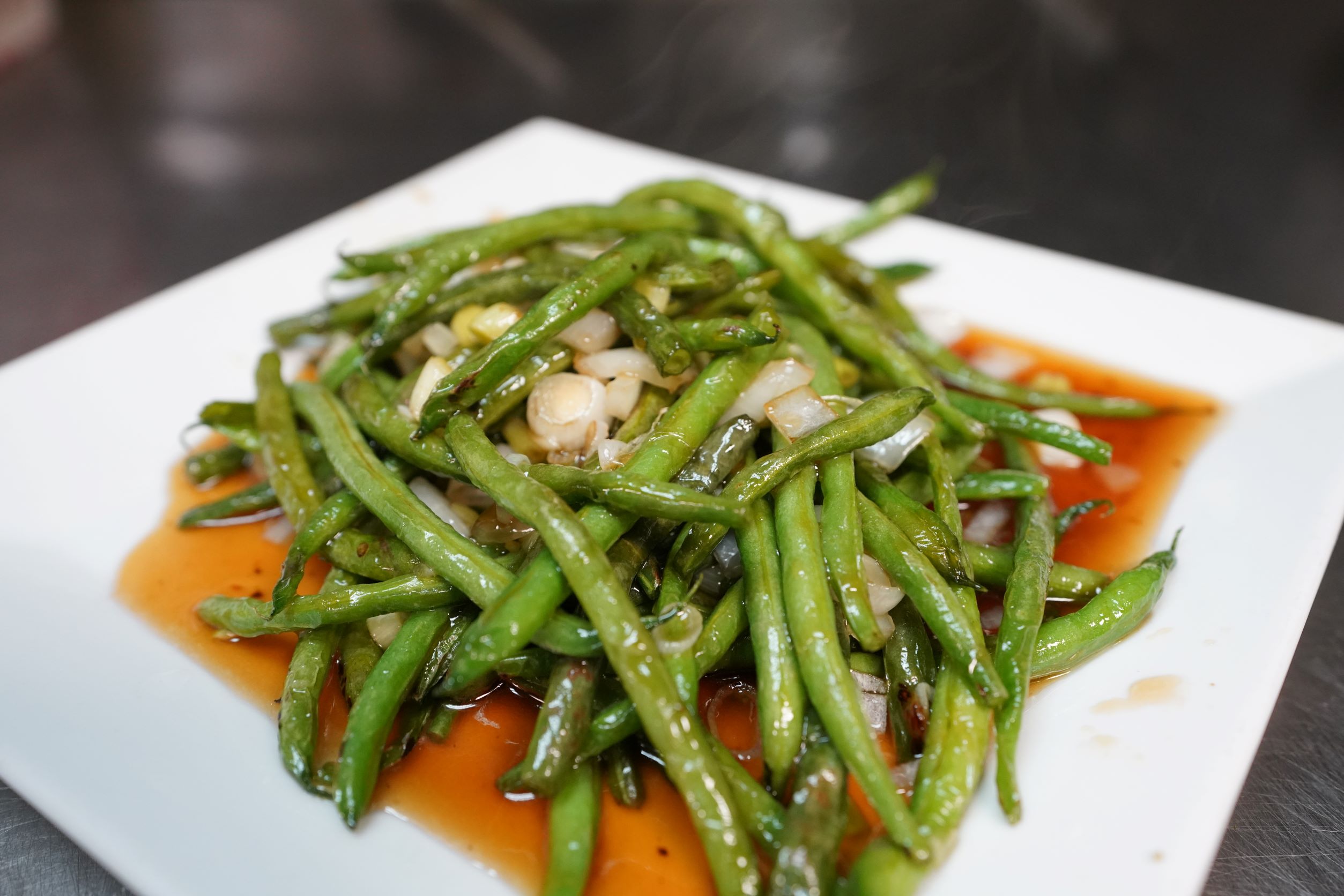 Order Juicy Green Beans food online from Red Pepper Chinese Restaurant store, RICHFIELD on bringmethat.com