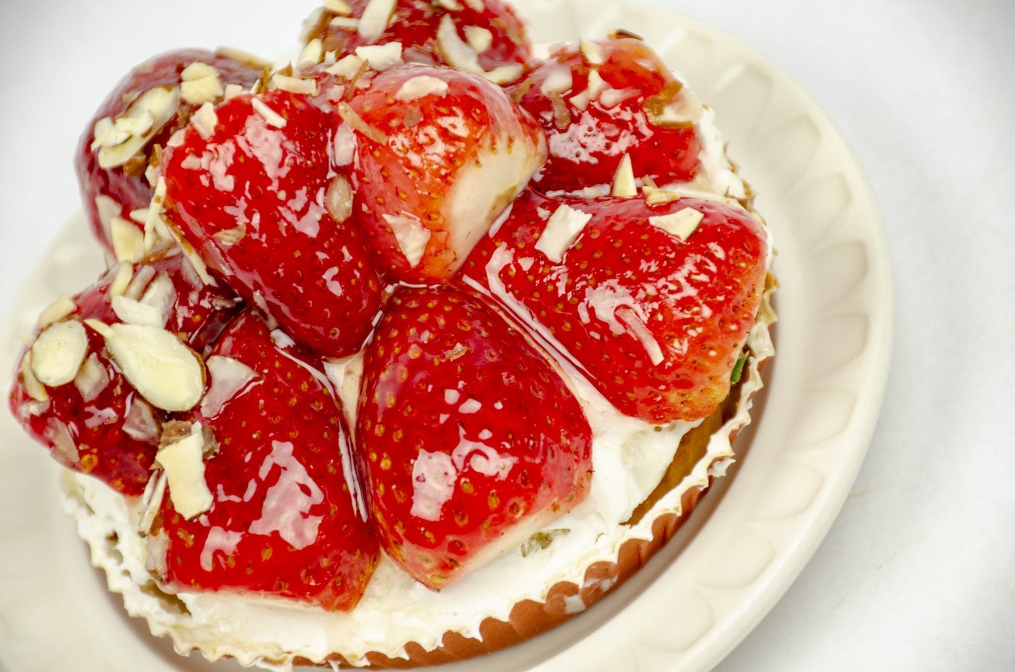Order Strawberry Almond Tart food online from Cerrato Pastry Shop store, West Springfield on bringmethat.com