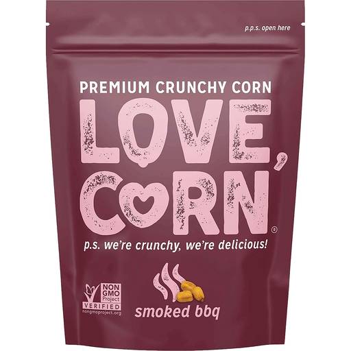 Order Love Corn Roasted Corn Snacks Smoked BBQ (4 OZ) 140149 food online from BevMo! store, Greenbrae on bringmethat.com