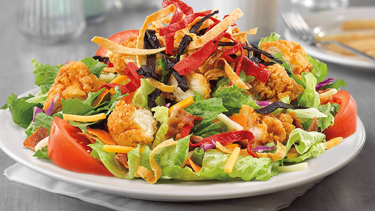 Order Popcorn Chicken Salad food online from Express Pizza store, Pittsburgh on bringmethat.com