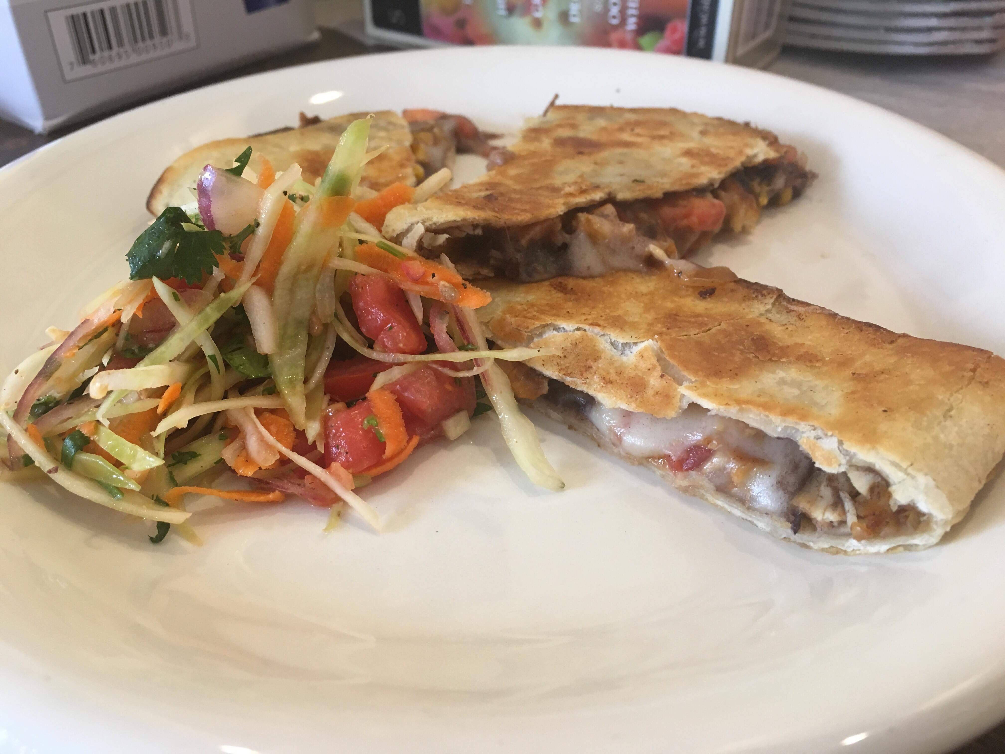 Order Quesadilla food online from Small Village Cafe store, Port Chester on bringmethat.com