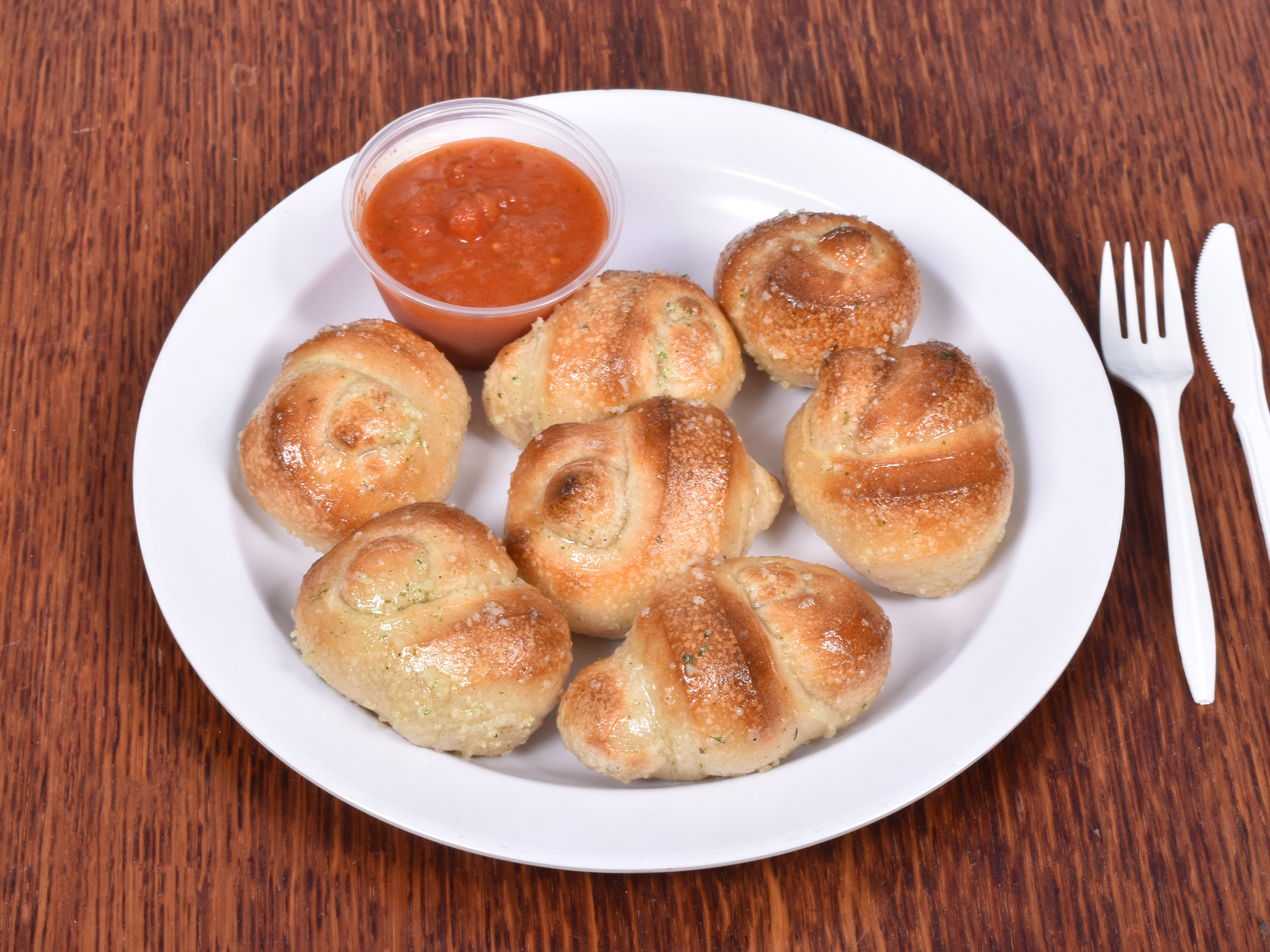 Order Garlic Knots food online from Panchos Pizza store, Milford on bringmethat.com