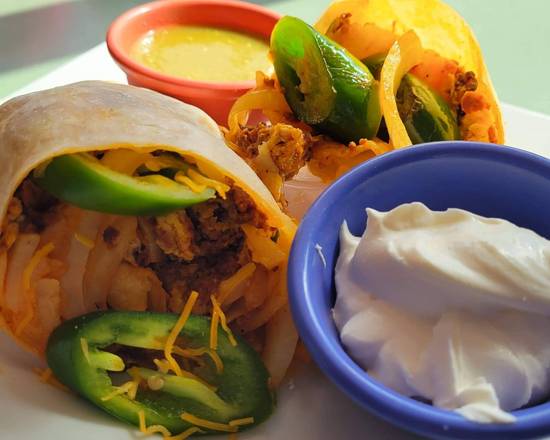 Order Mexican JD Burrito food online from Bialy Cafe store, Evergreen Park on bringmethat.com