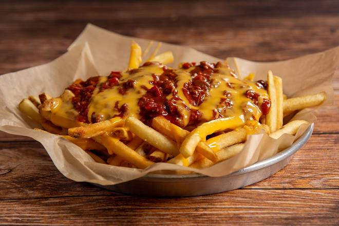 Order CHILI CHEESE FRIES food online from Jake's Wayback Burgers - S. Main St. store, Newark on bringmethat.com