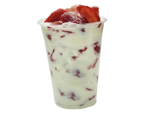 Order Strawberries & Cream (16 oz) food online from Frutilandia store, Queen Creek on bringmethat.com