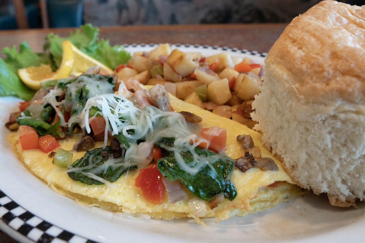 Order Vegetarian Omelette food online from Black Bear Diner store, Colorado Springs on bringmethat.com