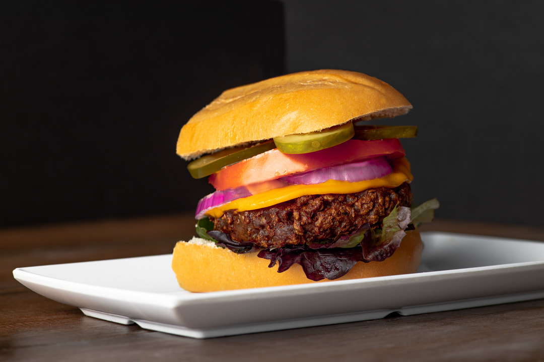 Order The Big American Cheese Burger  food online from Pop Culture Vegan store, Detroit on bringmethat.com
