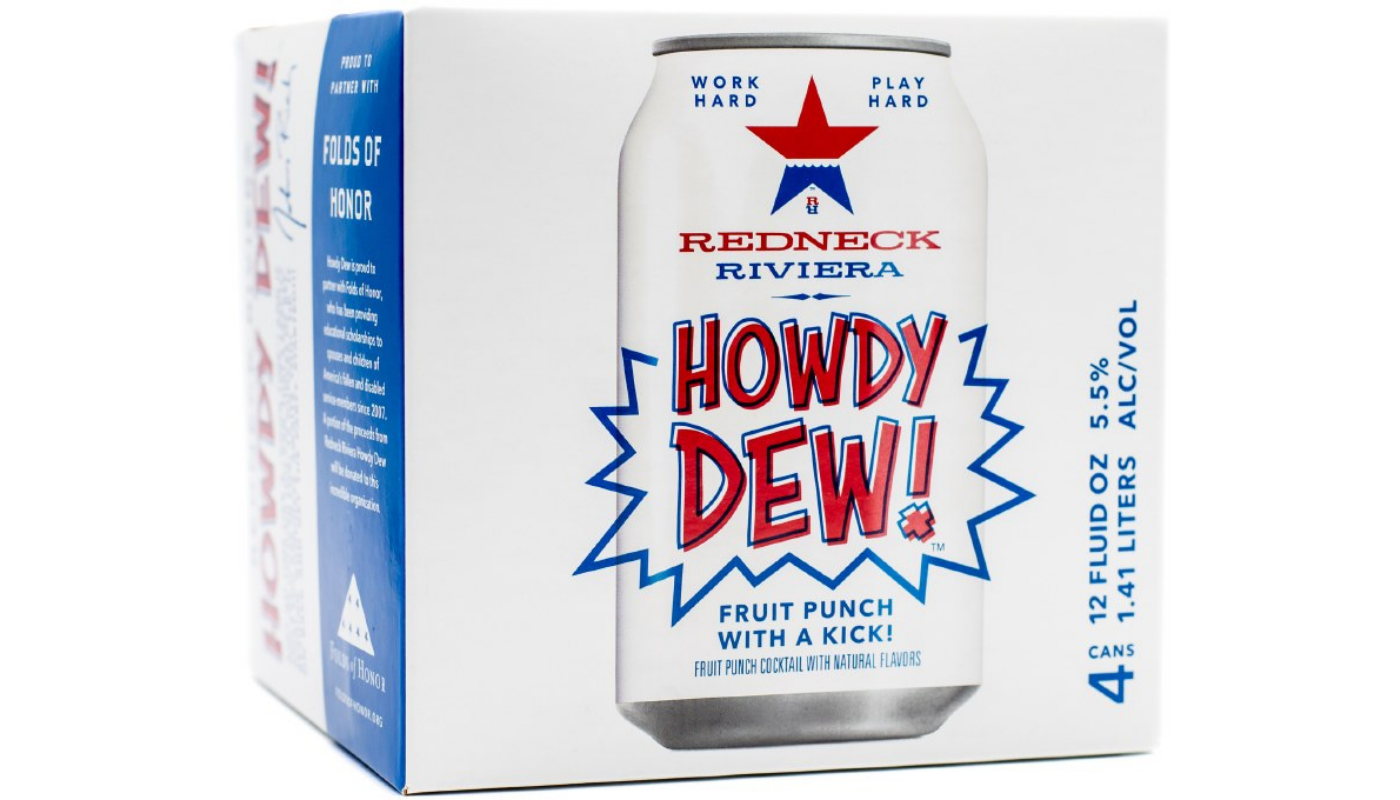 Order Redneck Riviera Howdy Dew Fruit Punch 4 Pack 12 oz Cans food online from Spikes Bottle Shop store, Chico on bringmethat.com