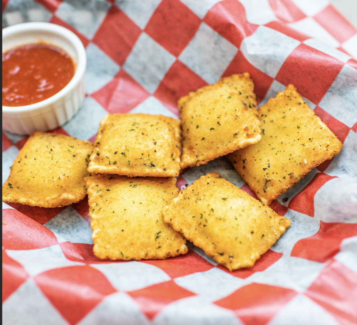 Order Fried Ravioli food online from Bozzelli's store, Springfield on bringmethat.com