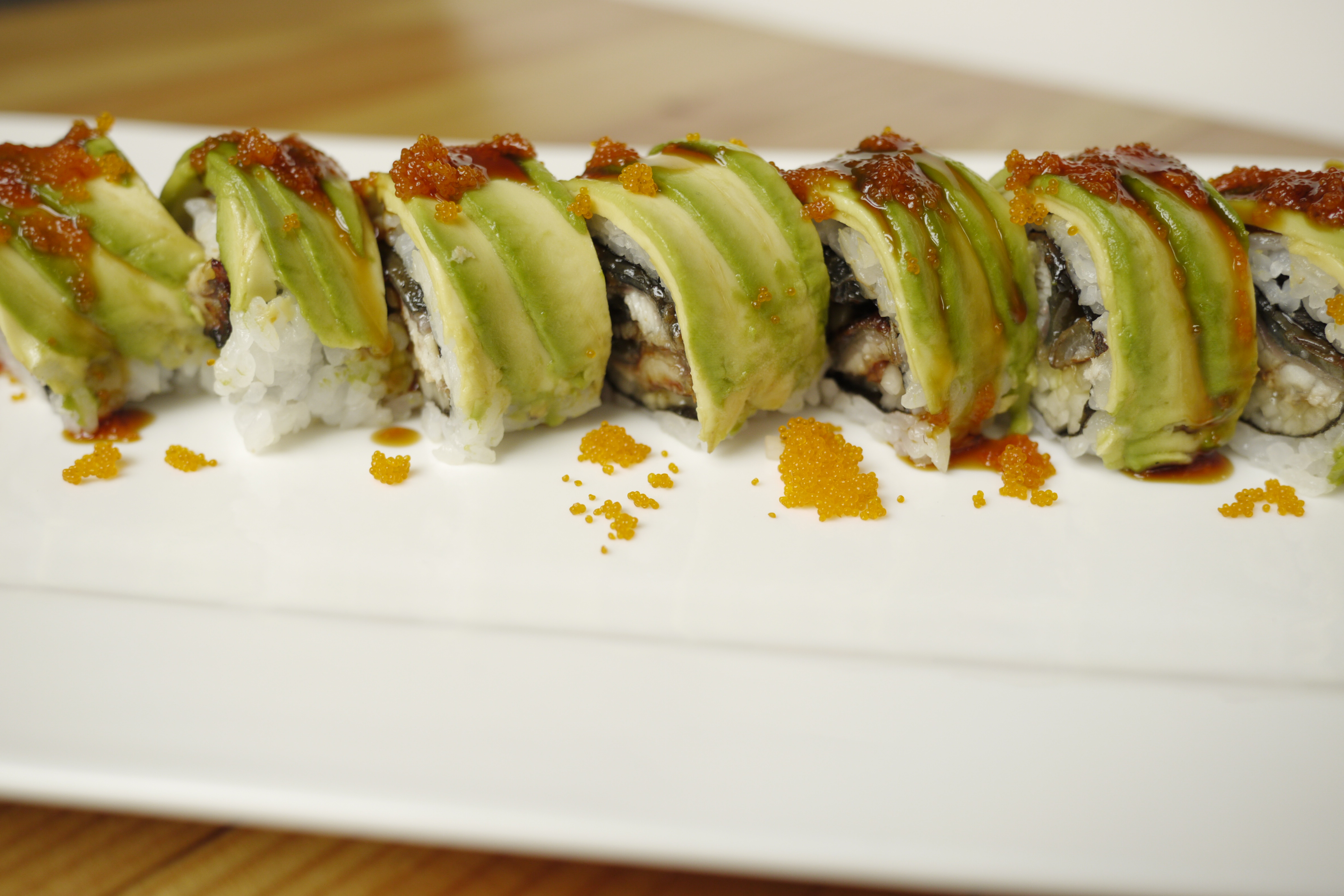 Order Dragon Roll food online from Dashi Noodle House store, Ridgewood on bringmethat.com