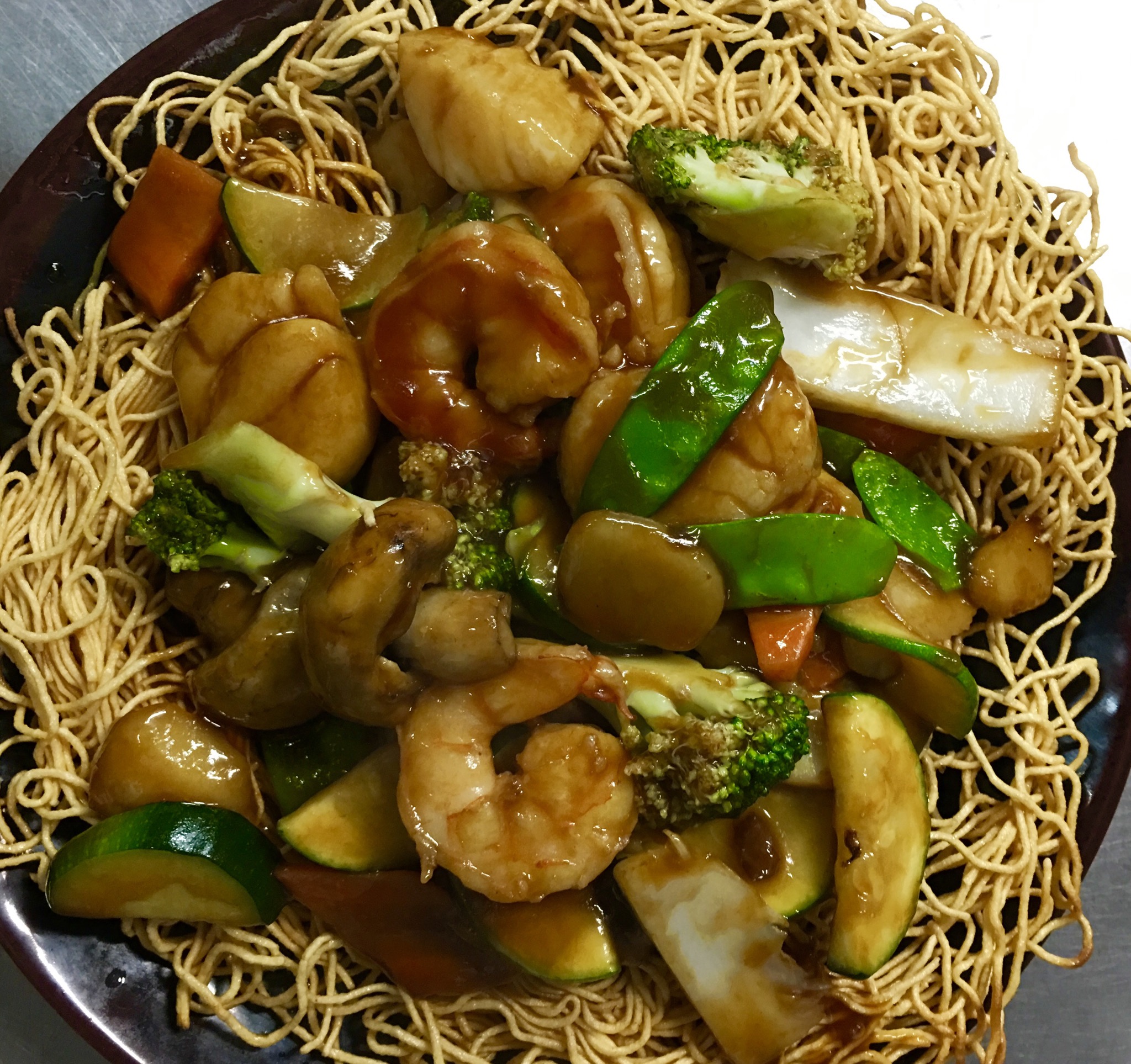Order Seafood Pan Fried Noodle food online from No.1 chinese restaurant store, New York on bringmethat.com