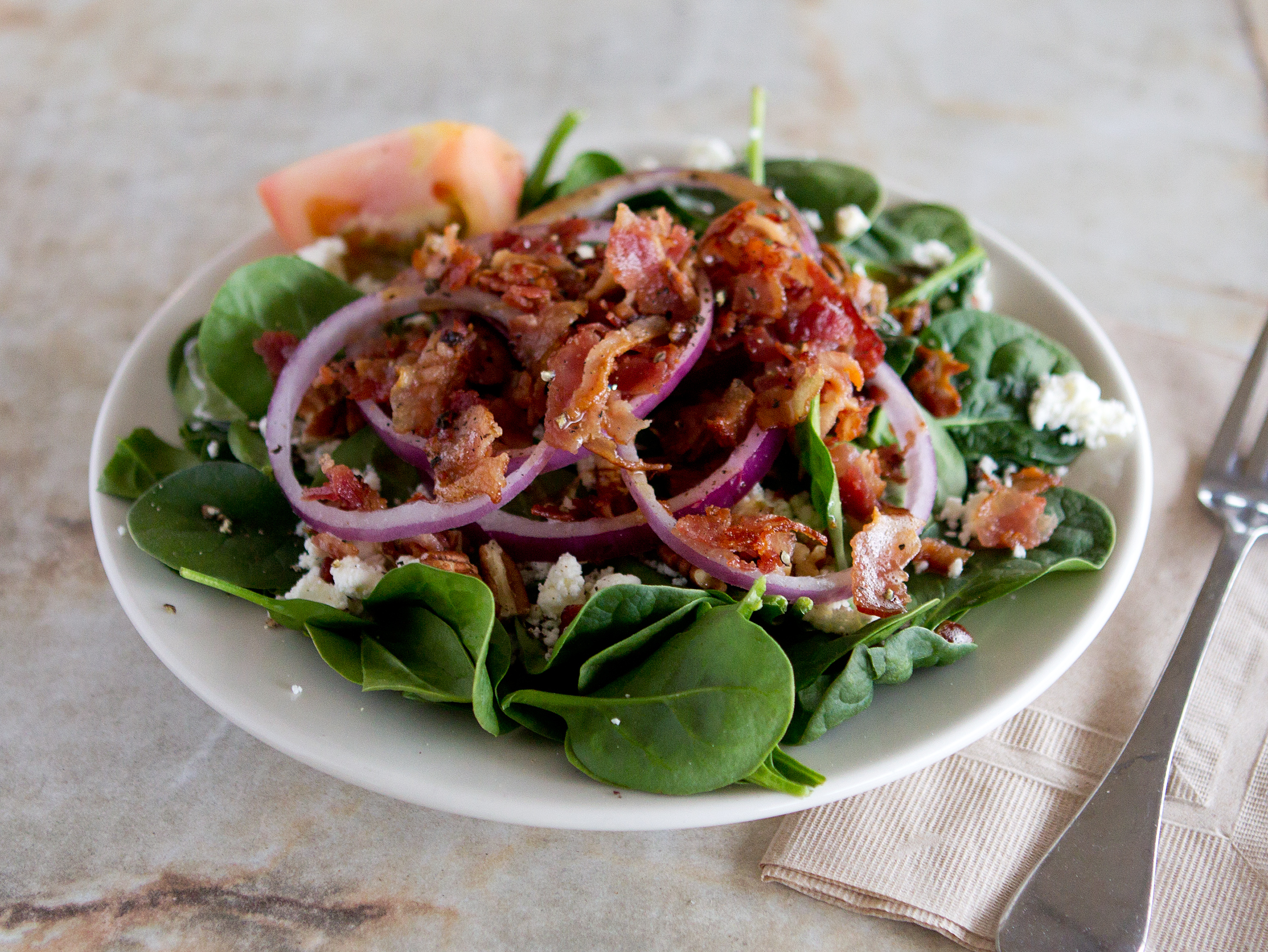 Order Spinach Salad food online from Red Boy Pizza store, Novato on bringmethat.com