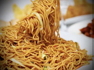 Order 2. Beef Lo Mein food online from Iron Wok store, Kansas City on bringmethat.com