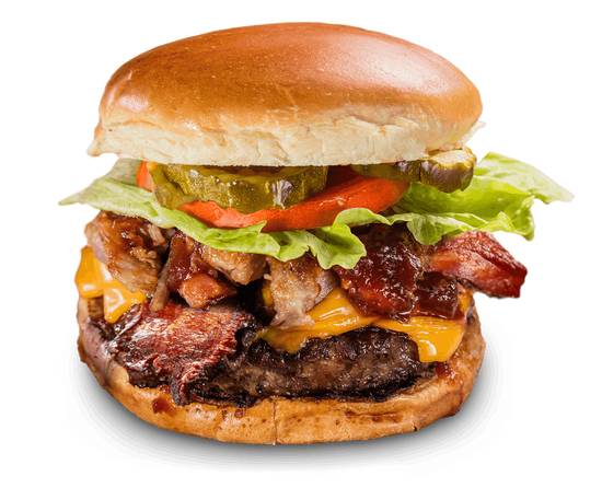 Order Ultimate Burger* food online from Famous Daves Barbeque - Roseville store, Roseville on bringmethat.com