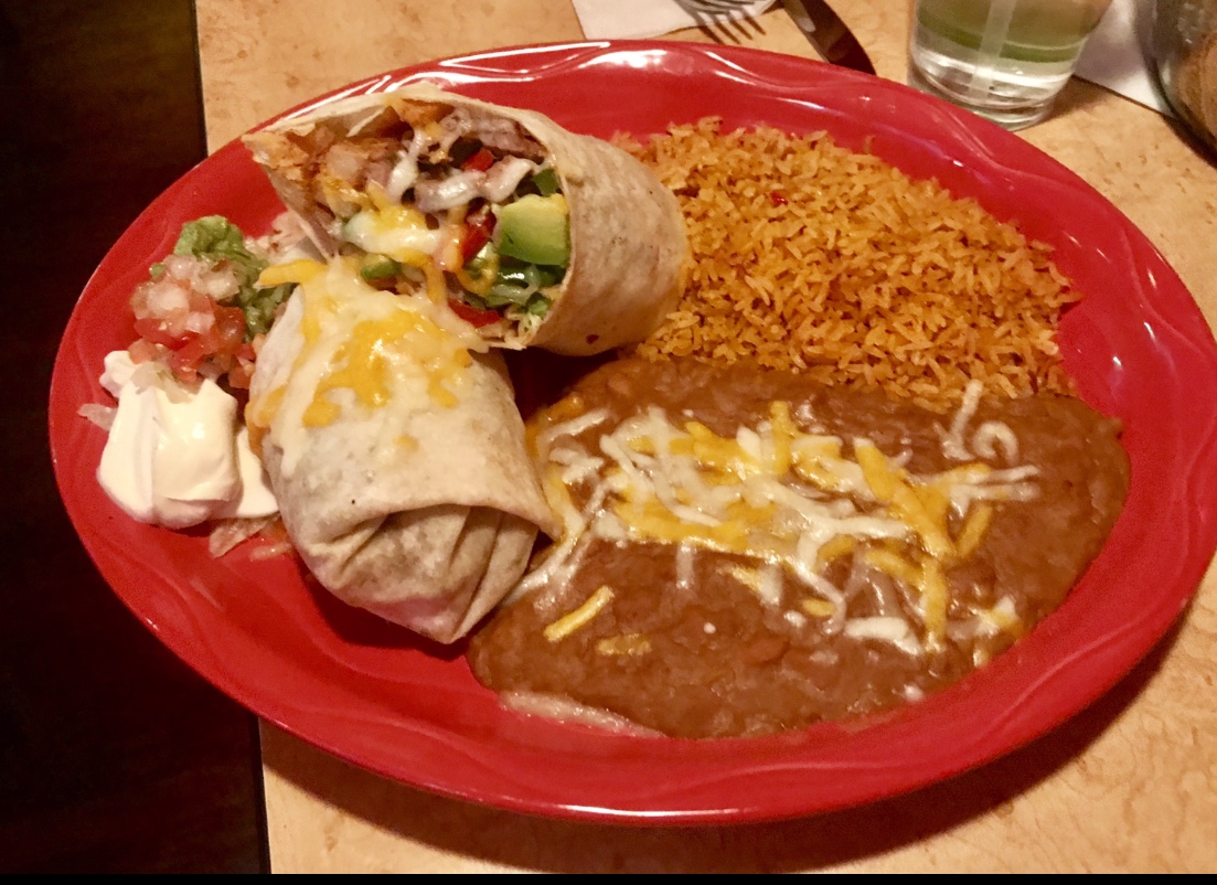 Order California Burrito food online from Guadalajara Fiesta Grill store, Tucson on bringmethat.com