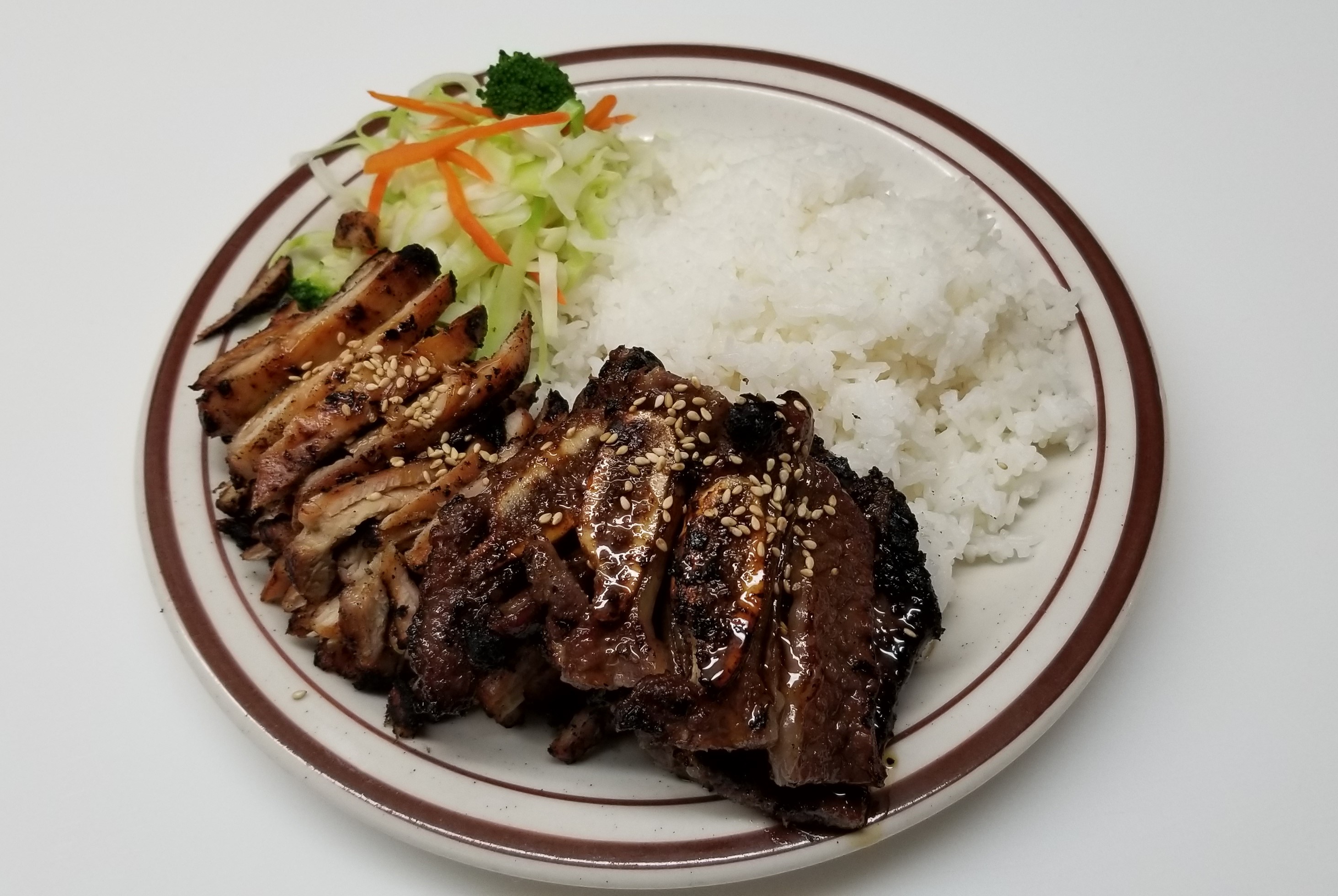 Order C5. Chicken and Beef Ribs Combo food online from Toki Teriyaki store, Albany on bringmethat.com