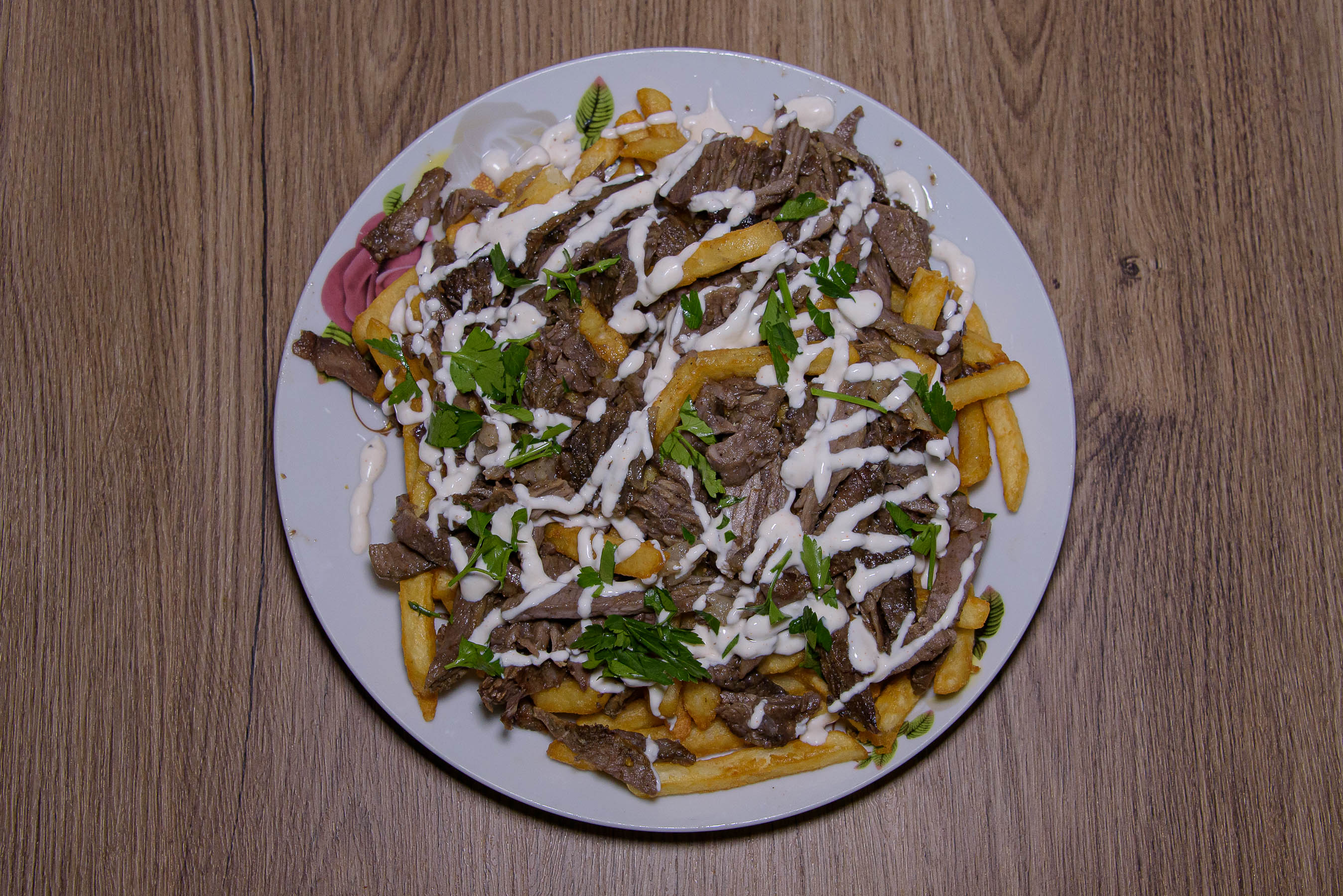 Order Beef Shawarma Fries food online from North Park Produce store, San Diego on bringmethat.com