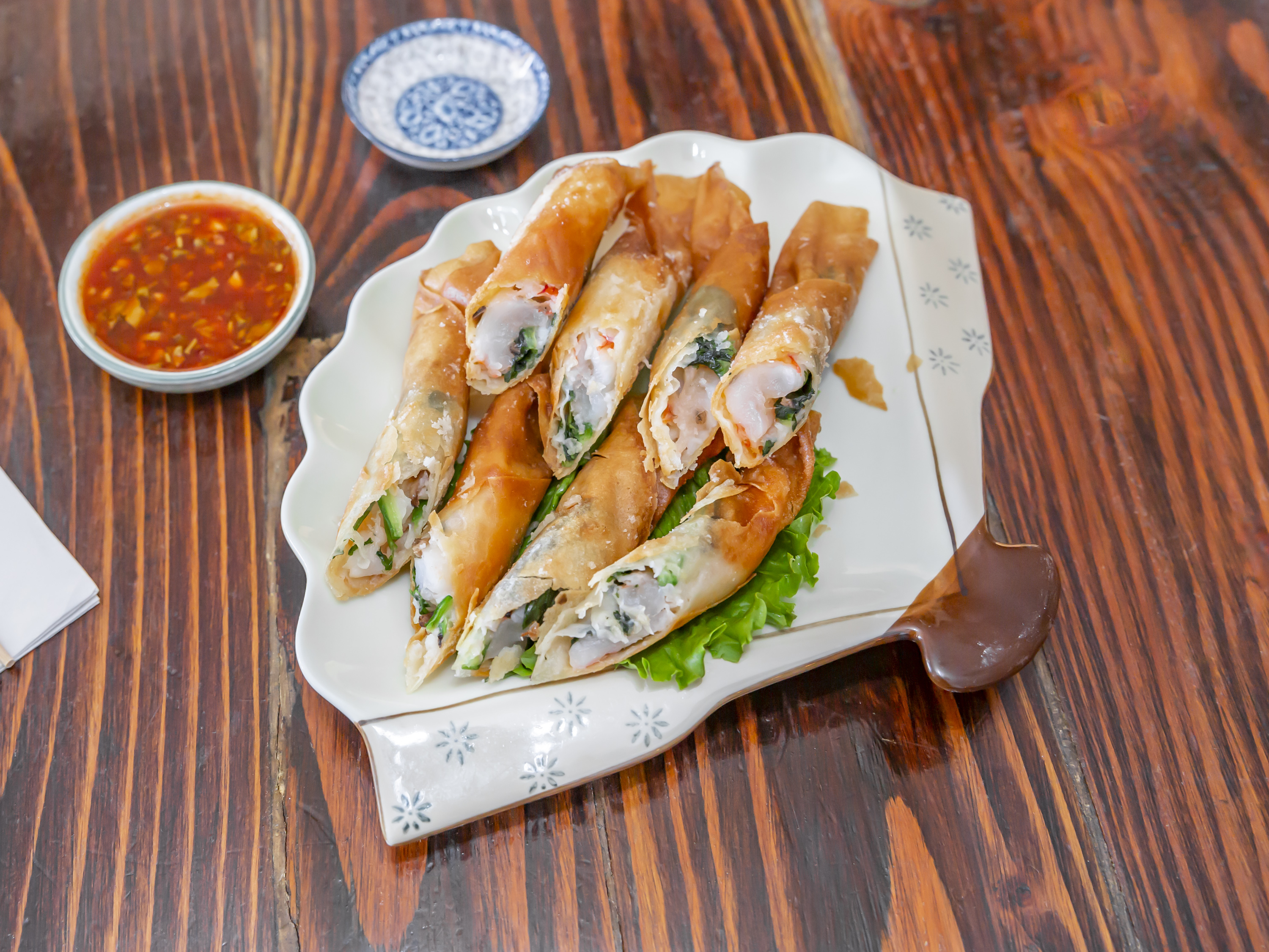 Order Deep Fried Shrimp Rolls  food online from Indian, The Tavern store, San Gabriel on bringmethat.com