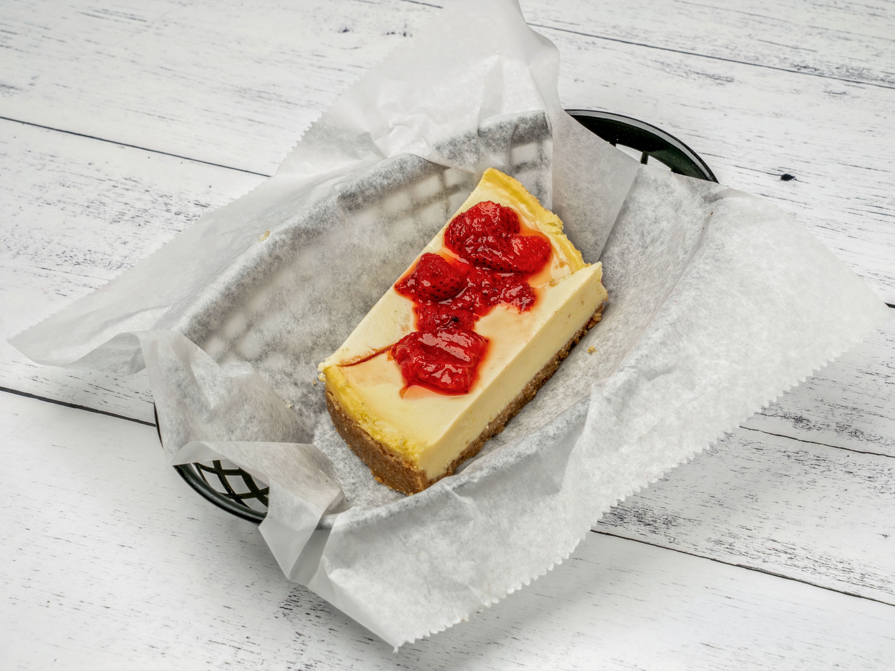 Order Cheesecake with Strawberries  food online from Nb Pizza Spot & More store, New Bedford on bringmethat.com