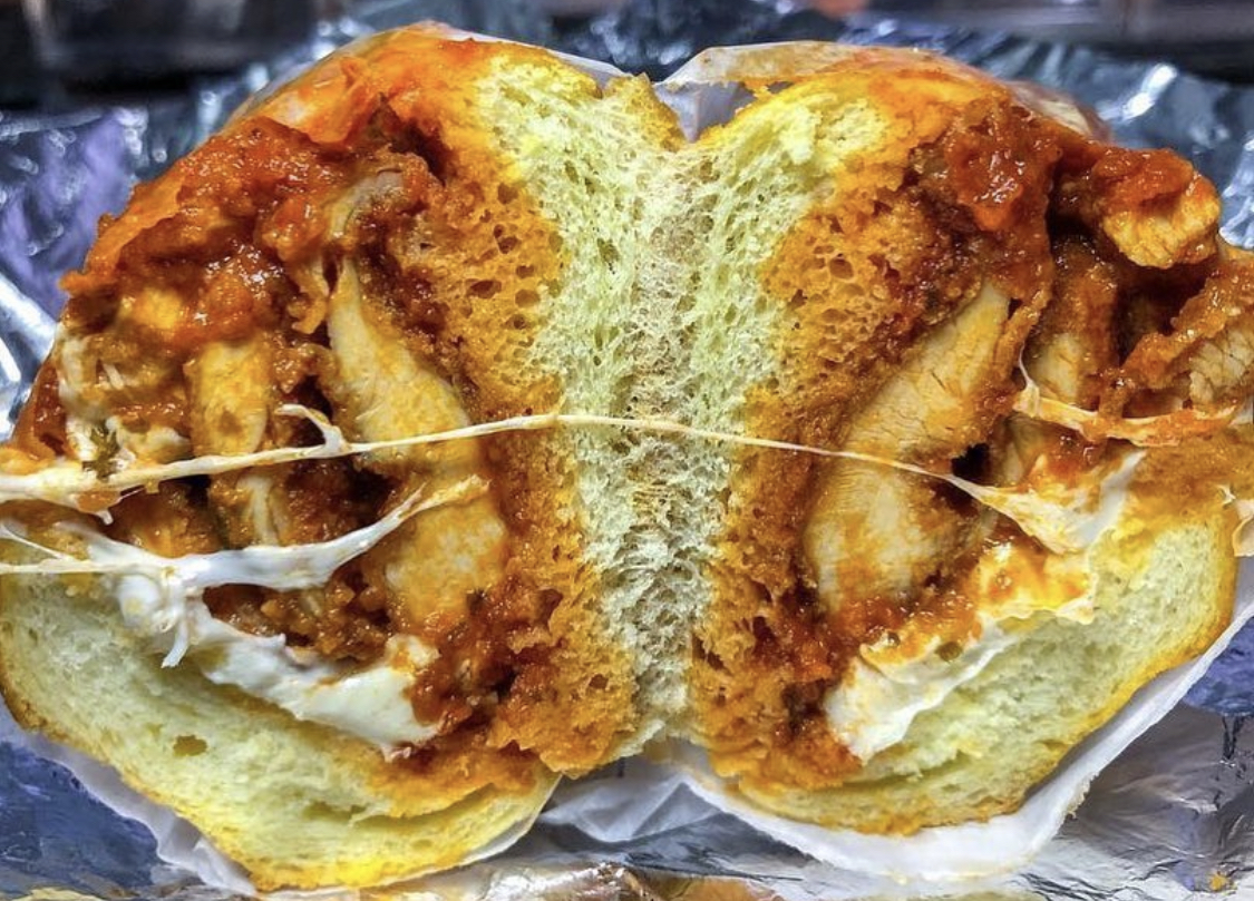 Order Chicken Parm Hero food online from Anthony & Son Panini Shoppe store, Brooklyn on bringmethat.com