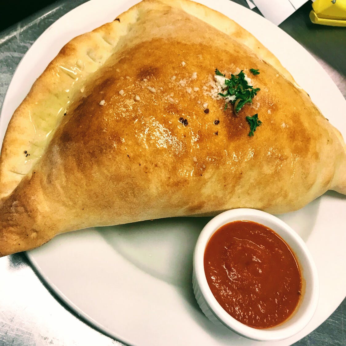 Order Two Topping Calzone - Calzone food online from Villa Vinci store, Wylie on bringmethat.com