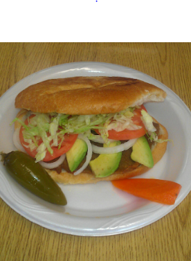 Order Beef Torta food online from Leonardo's Mexican Food store, Indianapolis on bringmethat.com
