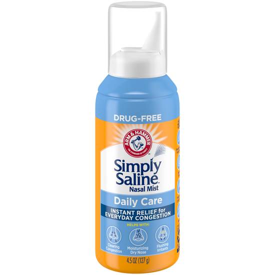 Order Arm & Hammer Simply Saline Nasal Mist Congestion Relief (4.5 oz) food online from Rite Aid store, Mount Vernon on bringmethat.com