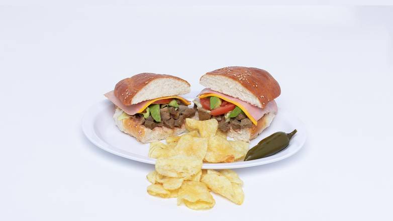 Order TORTA LENGUA food online from La Salsa Verde Taqueria store, Dallas on bringmethat.com