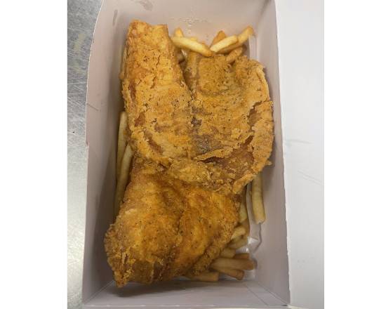 Order Tilapia Fish (2 pcs) with Fries and Salad food online from Kennedy Fried Chicken store, Monticello on bringmethat.com