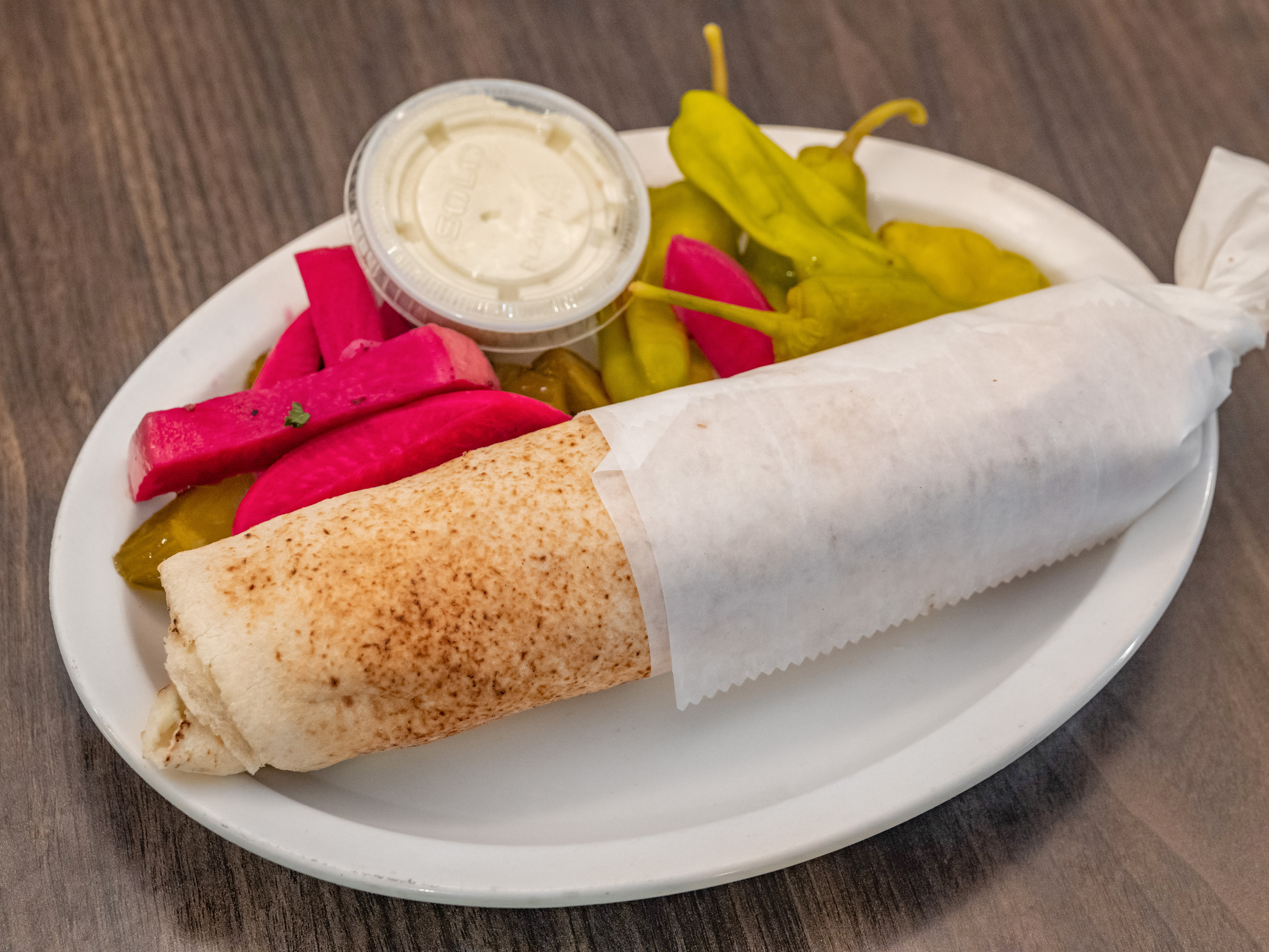 Order Shawarma Sandwich food online from Alloush Grill store, Livonia on bringmethat.com